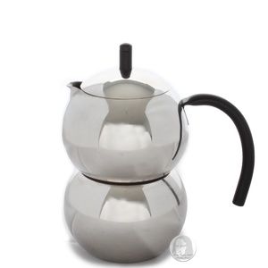 Tracanzan Inox Alfa Pallina Espresso Coffee Maker Stainless Steel Made in Italy